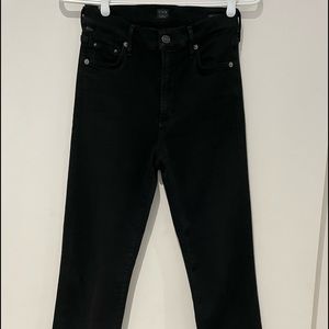 Citizen of humanity size 27 black. Cara high rise cigarette ankle.